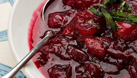 Basil cranberry sauce