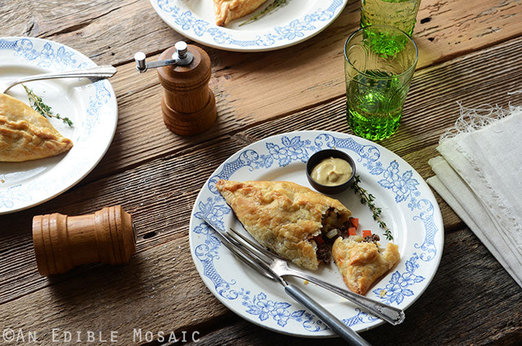 Click & Grow Guide to Beer and Food Pairing: Herbed Beef Pasties with Carrot and Parsnip by An Edible Mosaic