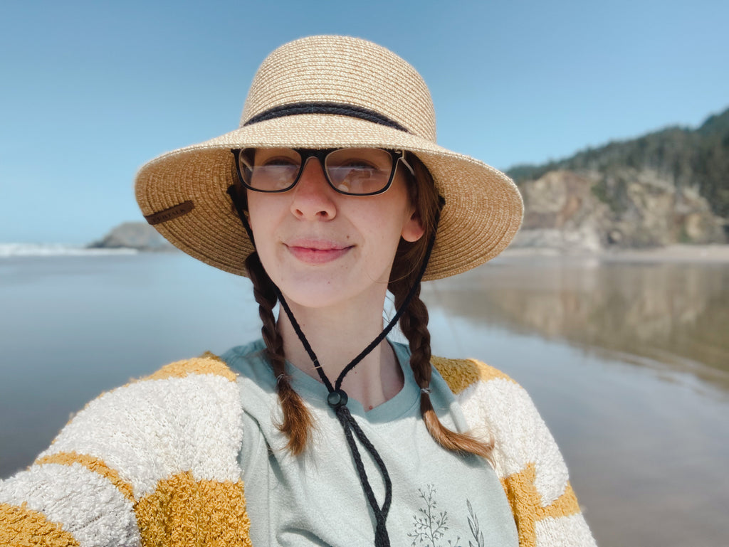 woman on a beach