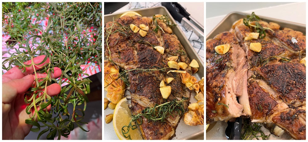 Lamb Ribs With Rosemary and Lemon collage.